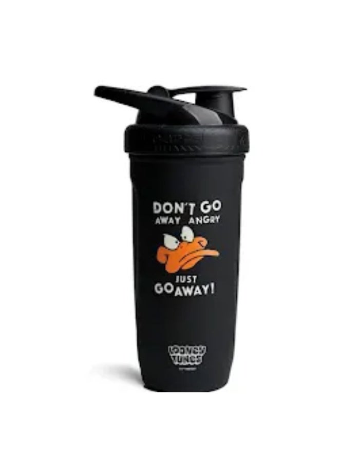 Smartshake Looney Tunes Reforce Stainless Steel Protein Shaker Bottle 900 ml | 30 oz - Leakproof Screw-on Lid - BPA Free – Unisex - Non Insulated - Daffy Duck